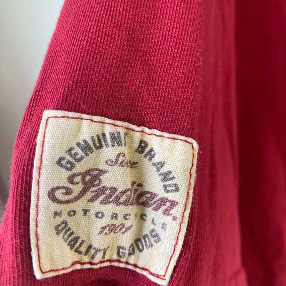 Indian Scout Red Men's T-Shirt 2XL - Picture 4 of 11
